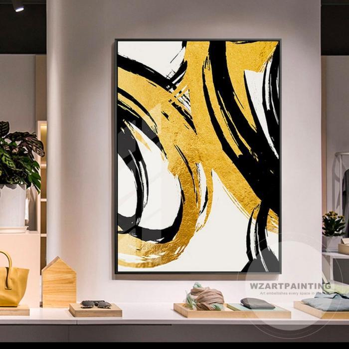 lukisan abstrak 80 X 120 cm