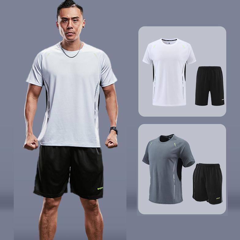 promo kamb setelan baju olahraga pria original lari badminton running jersey