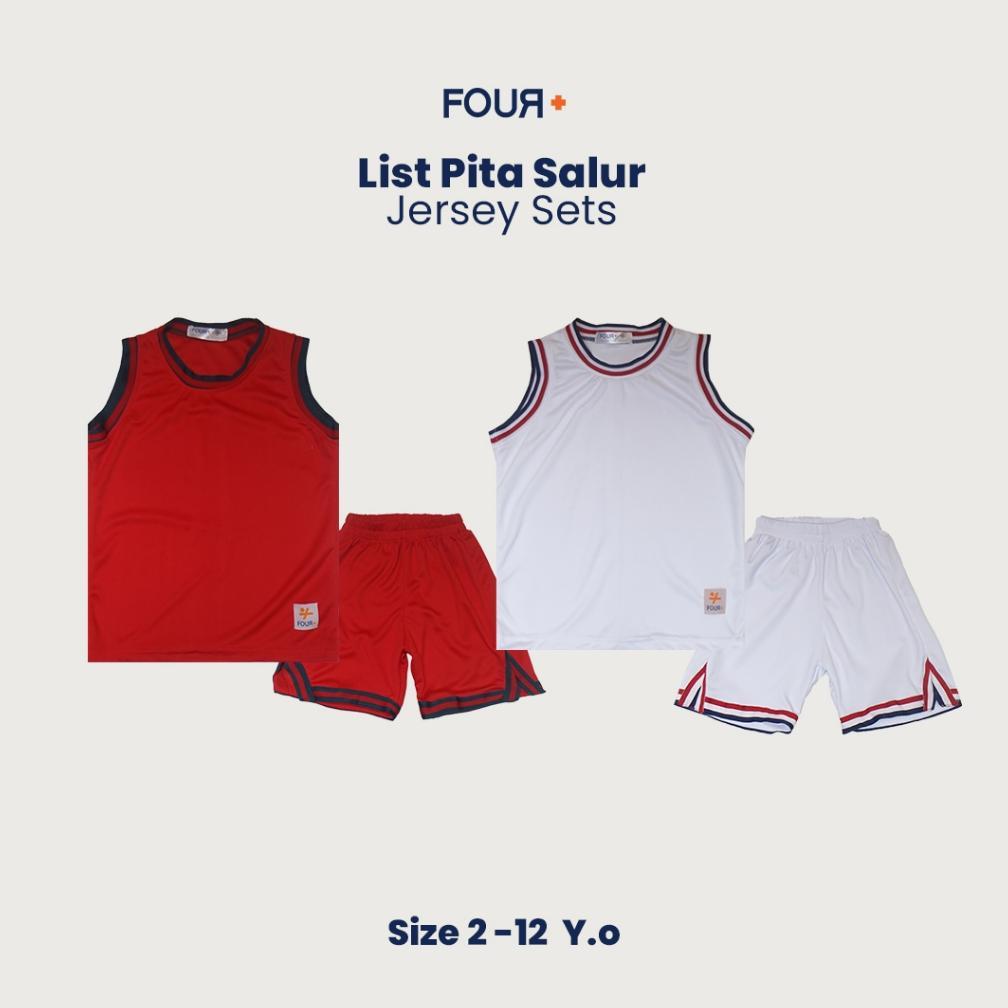 Original Fourpluskids Setelan Jersey Basket Anak Unisex PITA SALUR