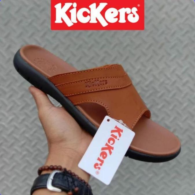 Sandal Kickers Pria Kulit Asli Sandal Casual. Sandal Pria. Sandal Kulit. Sendal Pria. Sendal Kickers