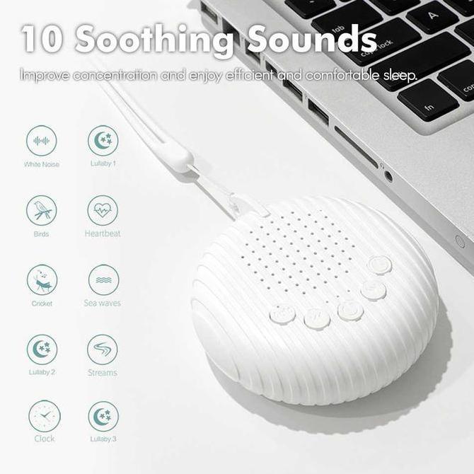 JAYTIXOW Mesin Speaker Tidur Bayi Portabel 10 Suara Menenangkan 300mAh