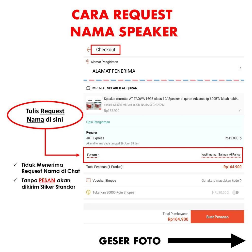 (Bisa Cetak Nama) Speaker Murottal Al Quran/ Speker Murotal 30 Juz 32 Gb Nusa Rara