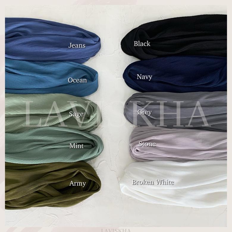 Promo Terbaru SYARII PASHMINA PLISKET JUMBO BUTTONSCARVES non logo 200x80cm pleated super mini hijab