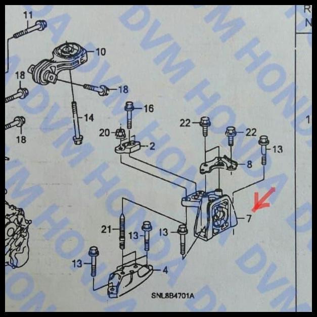 TERLARIS ENGINE MOUNTING KIRI IR CIVIC 1.8 FD/CIVIC 2.0 AT FD