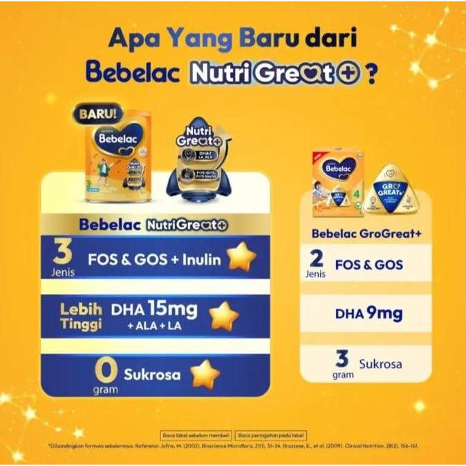 Bebelac ( 2Box ) 1+/ 3+ 1000Gr Vanila/ Madu Nutricia Bblc 1Kg Susu Bubuk (Kemasan Baru)