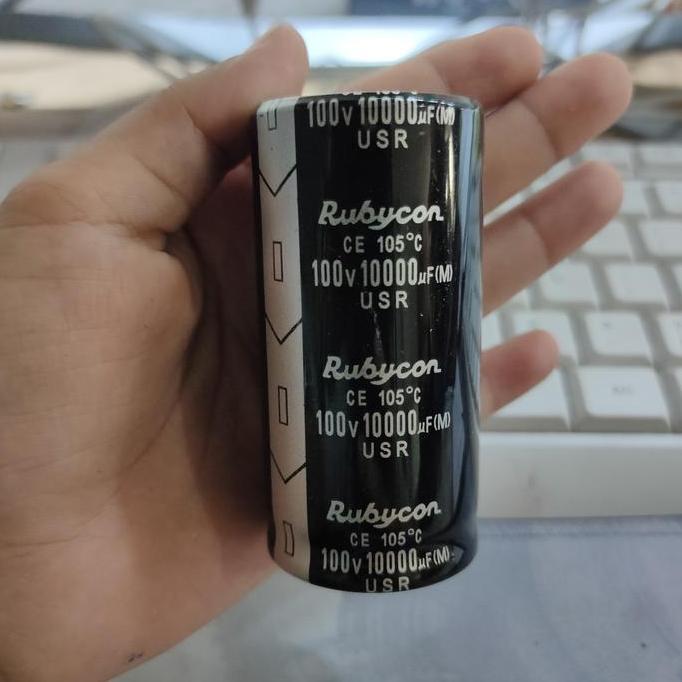 KUSUMORO ELCO 10000UF 100V RUBYCON HITAM SILVER USR