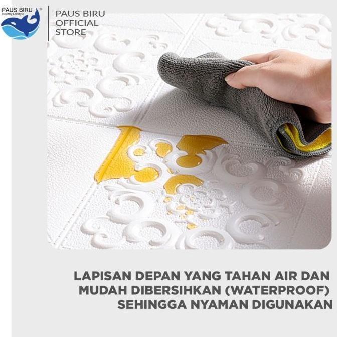 (BELI 10 GRATIS 1) Wallpaper 3D FOAM 5mm / Wallpaper Dinding 3D Motif Foam Batik Bunga More High Qua