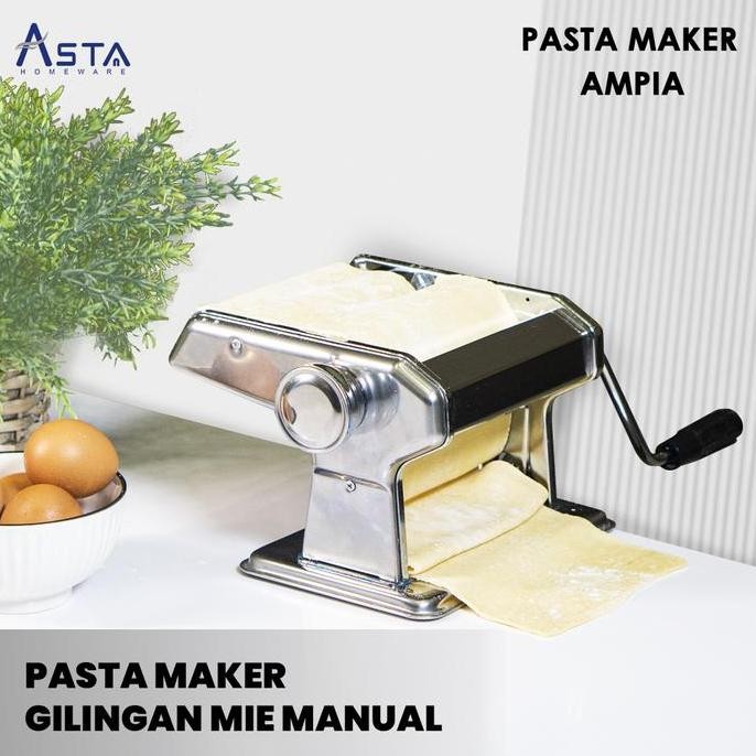Promo Asta Mesin Gilingan Mie Pasta Maker Ampia Stainless Steel Anti Karat Peralatan Masak COD