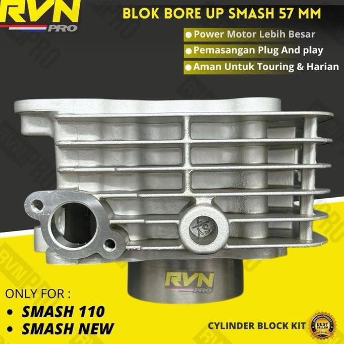 Block Seher Boring Blok Seher Belok Seher Bore Up Suzuki Smash 110 Smash New 57 Mm 57Mm Original Rvn