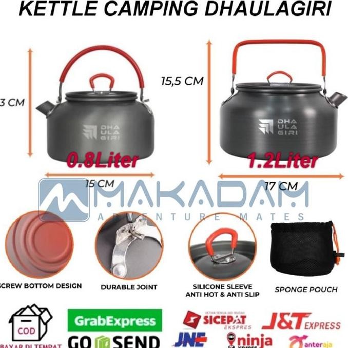 Teko Kettle Camping Mini Dhaulagiri 0.8 1.2 Liter