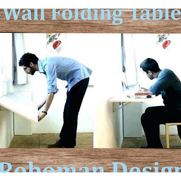 Meja Lipat Dinding 100X50 Meja Setrika Meja Komputer Meja Kerja Makan