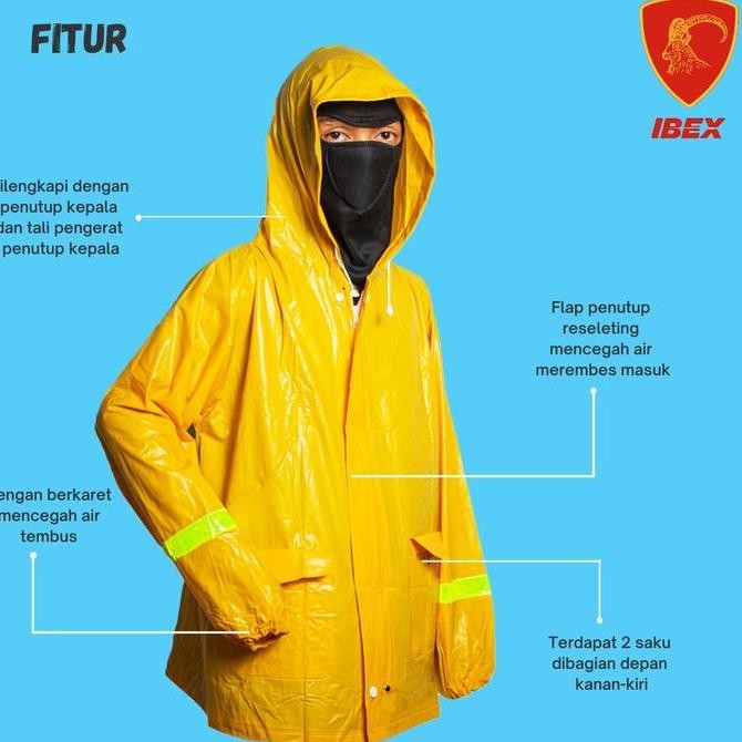 Promo Mantel Hujan Dewasa Jas Hujan Proyek Tebal Jas Hujan Pria Tebal Bahan Karet Jas Hujan Jaket Ce