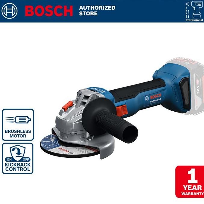 Bosch Brushless Angle Grinder / Gerinda Tangan Baterai 18V 100MM GWS 18V-8 (UNIT ONLY)
