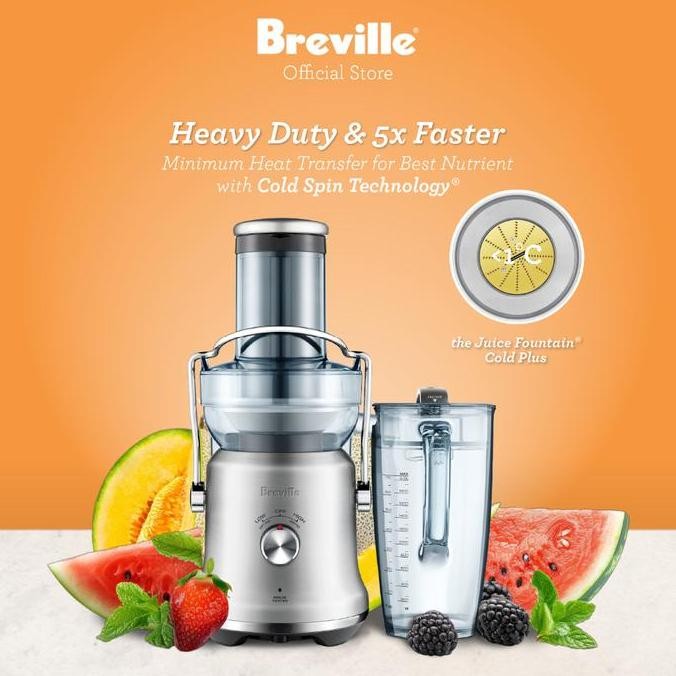 Breville the Juice Fountain Cold Plus - Mesin Ekstraksi Jus Buah dan Sayur Juicer Heavy Duty