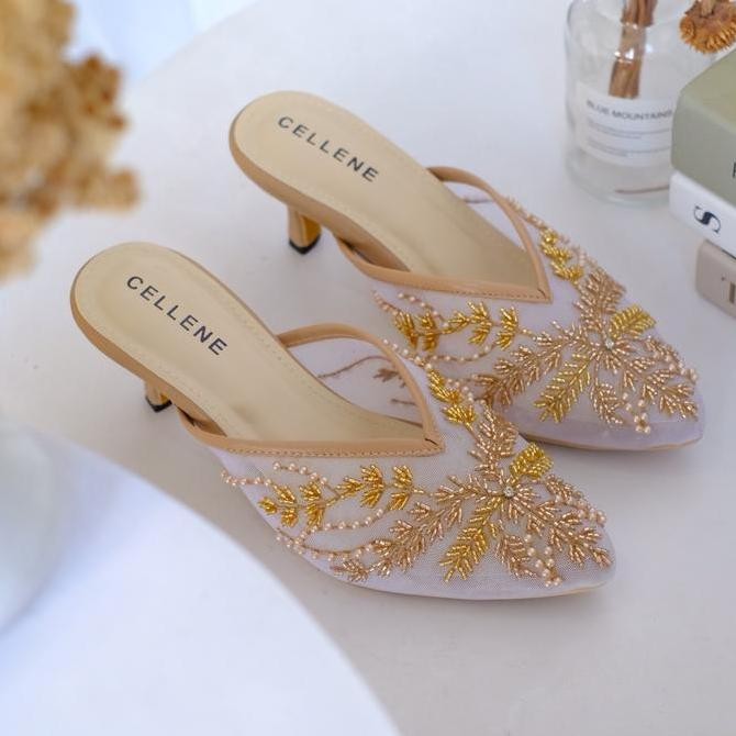 Cellene Melrose Beads Heels / Wedding Shoes Payet Sepatu Pengantin