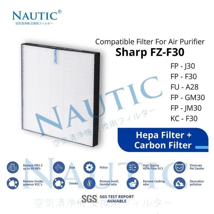 Filter Udara Buat Sharp Fp F30Y Pengganti Hepa Filter Fz-F30Hfe