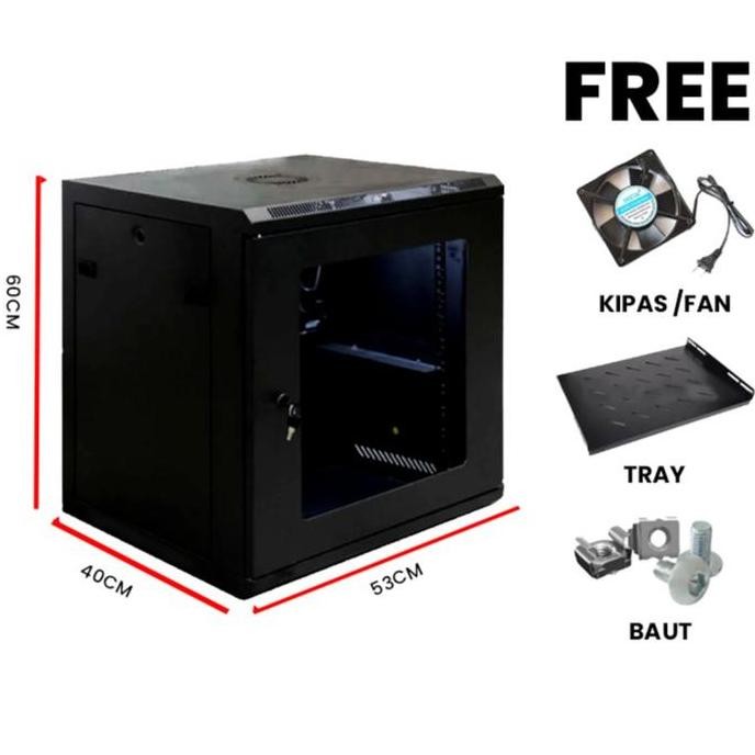 Wallmount Rack 12U / Rack Server Ukuran 12U / Rack Server 12U