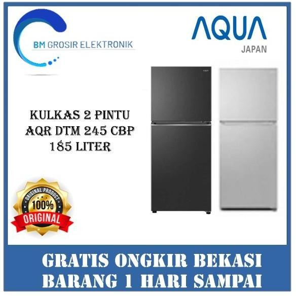 Promo AQUA KULKAS AQR 245CBP KULKAS 2 PINTU 185 LITER COD