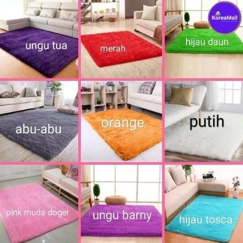 Karpet bulu KOREA IMPORT 200x150 + bantal rasfur kasur surpet TERMURAH