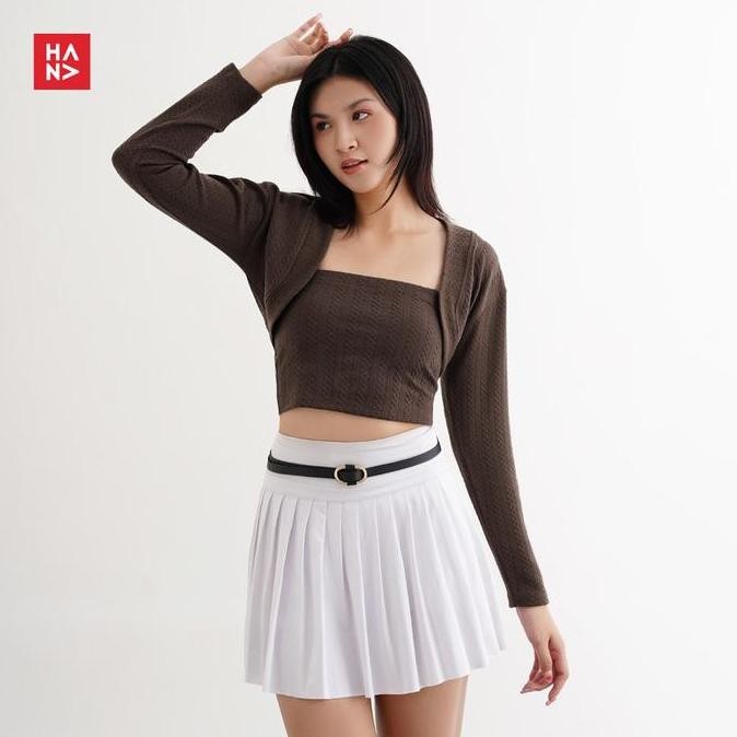 Promo Hana Fashion - Jiyeon Top Set/Atasan Set Kemben Dan Outer/ Baju Panjang Casual/ Baju Panjang W