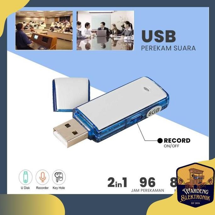 BEARERS- Perekam Suara 8 GB / Perekam Suara Tersembunyi Mini / USB Flashdrive Sound Voice Recorder F