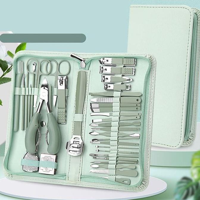 BECQUEREL- Set Gunting Kuku Baja Tahan Karat 35 Buah Gunting Kuku Ritsleting Tang Mulut Elang Guntin