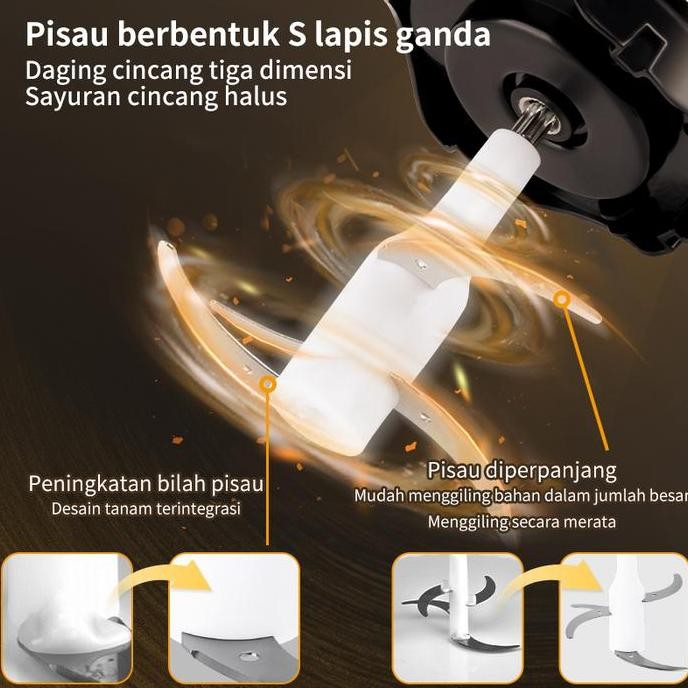 Simplus Blender Low Watt 300W 2Liter Food Chopper Meat Grinder