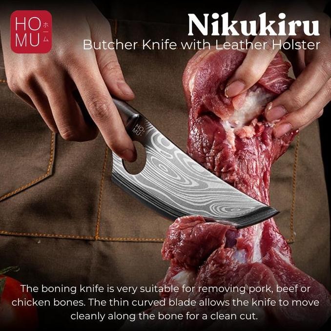 HOMU NIKUKIRU BUTCHER MEAT BONING BLADE DAGING DAMASCUS HU