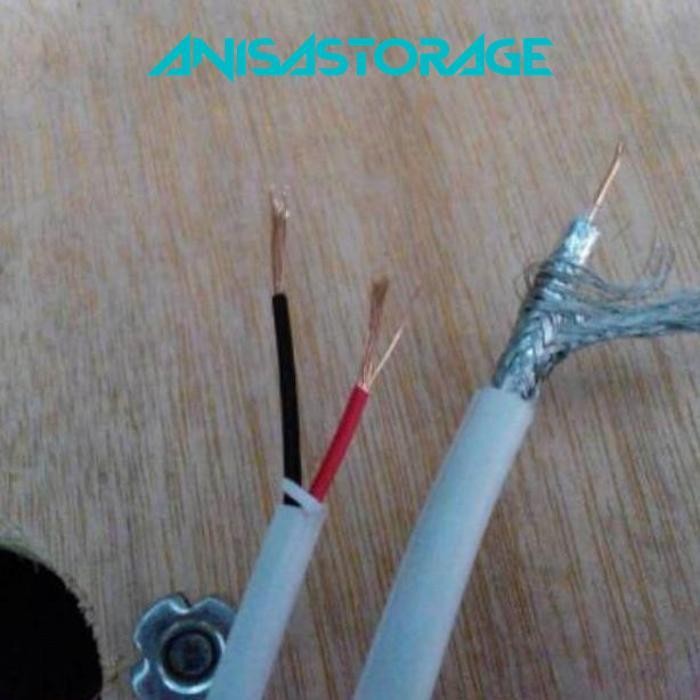 Aw89 Kabel Cctv Rg59 50 Meter + Power Indoor Outdoor Berkualitas