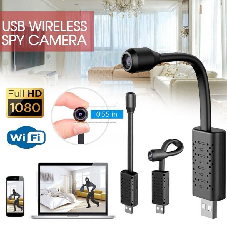 KAMERA WIFI CCTV USB APP V380 PRO HD 1080P FLEKSIBEL CCTV MINI SPY USB TANPA KABEL KONEKSI KE HP kam