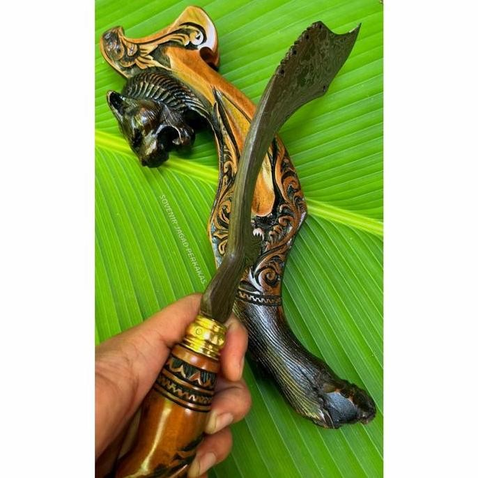 KUJANG PAMOR Baja Damaskus Balik Mlipih Kujang Kerajinan Sunda Jabar