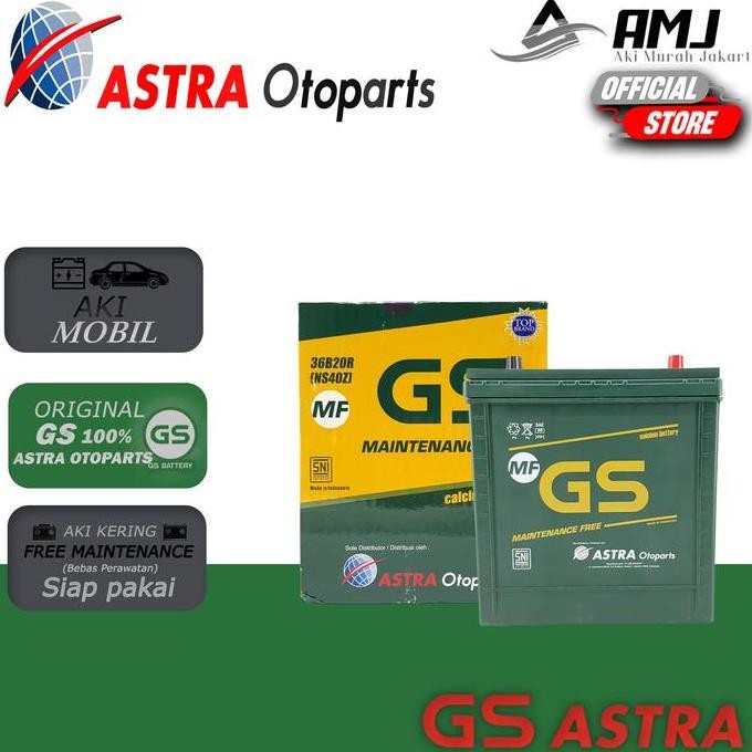 * GS MF Astra Aki Mobil Hyundai Atoz NS40Z - 35Ah Aki Kering *