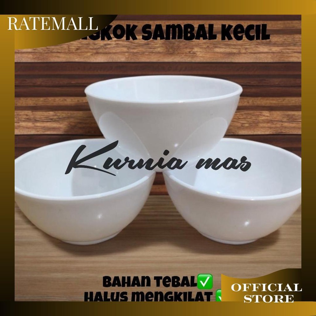 Mangkok Sambal Kecil Putih Mangkuk Putih Mangkok Plastik Kuah Nasi Best Seller