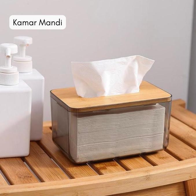 Kotak Box Tisu Wadah Tissue Transparan Transparant Bening Plastik
