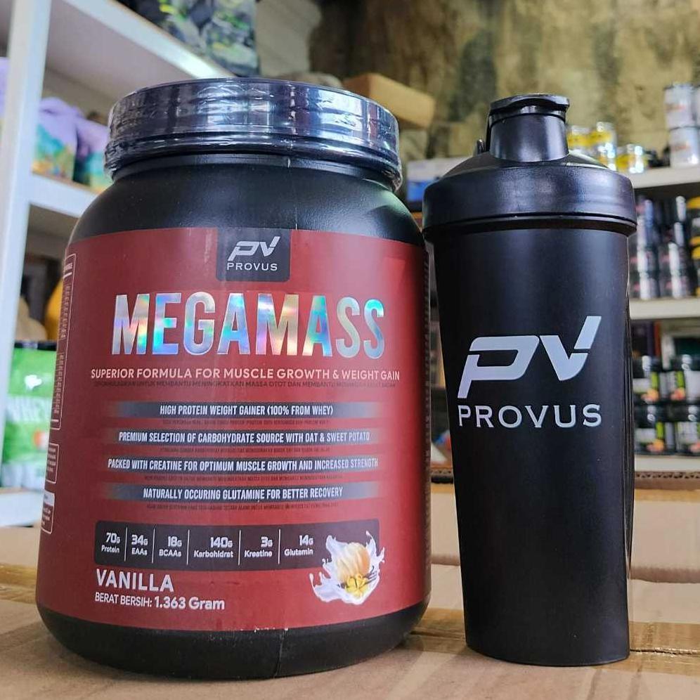 (Promo) Pv Mega Mass Megamass Gainer 3 Lbs 3Lb Lean Weight Gainer Terbaik Bulking Original