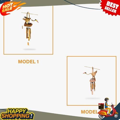 Gercep Lonceng Angin Bambu Motif Burung - Genta Angin Bambu - Gantungan Bambu - Lonceng Bambu - Lonc