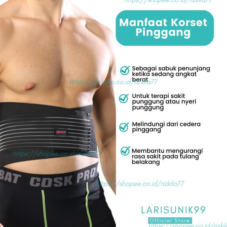 Korset Lumbal Sakit Pinggang Saraf Kejepit HNP Penyangga Tulang Ekor Belakang Korset Lumbar Nyeri Pi