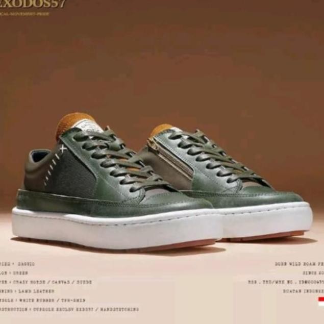 SEPATU EXODOS57 SAGIO GREEN | SEPATU BIKERS | ORIGINAL