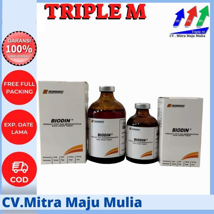 BIODIN 50 ml & 100 ml  - Obat Hewan Ternak AME