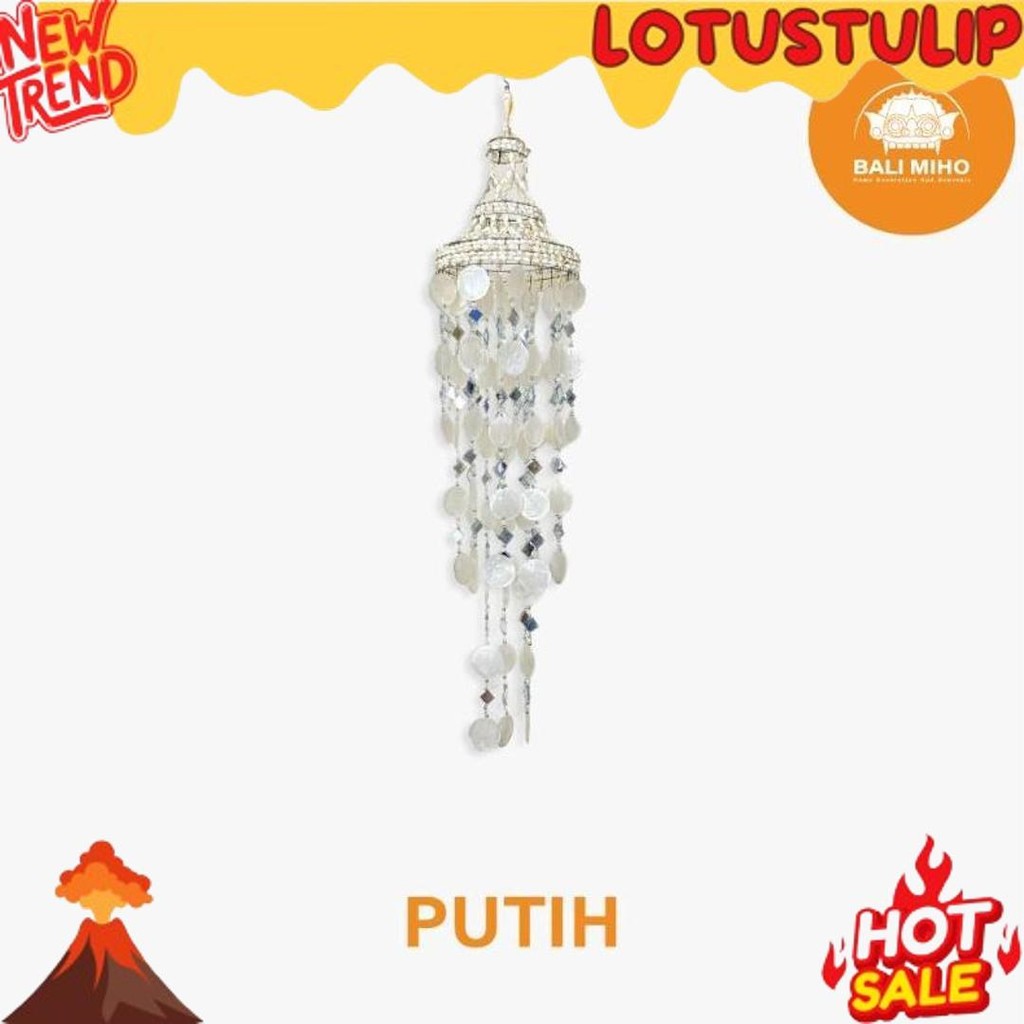 Ready Stock Lonceng Angin Kerang - Wind Chime - Kerang Gantungan - Kerang Kap Lampu - Kerang Dekoras