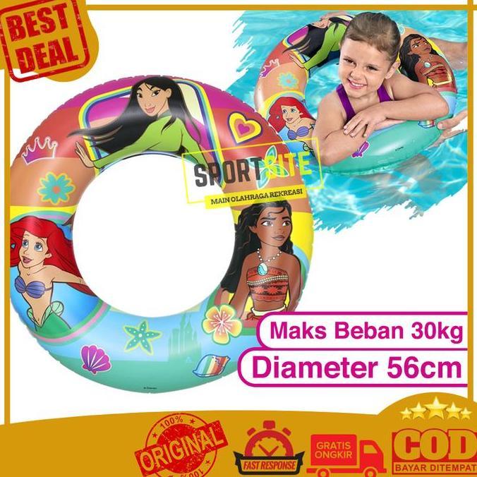 Bestway Disney Princess Swim Tube 56cm Swimring Pelampung Ban Renang Anak Perempuan Swim Ring