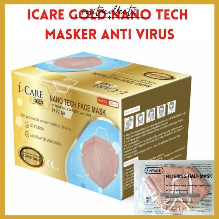 MASKER ANTI VIRUS KN95 3D COPPER TEMBAGA ANHUI HEALTH 1 PCS BY ROSITA COLLECT DUA