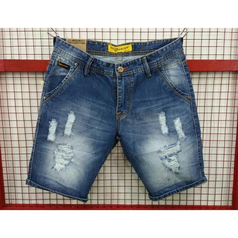 Gv23 9.9 Celana Pendek Sobek Jeans Pria Distro Casual Santai Murah Celana Pendek Jeans Pria Terbaru 