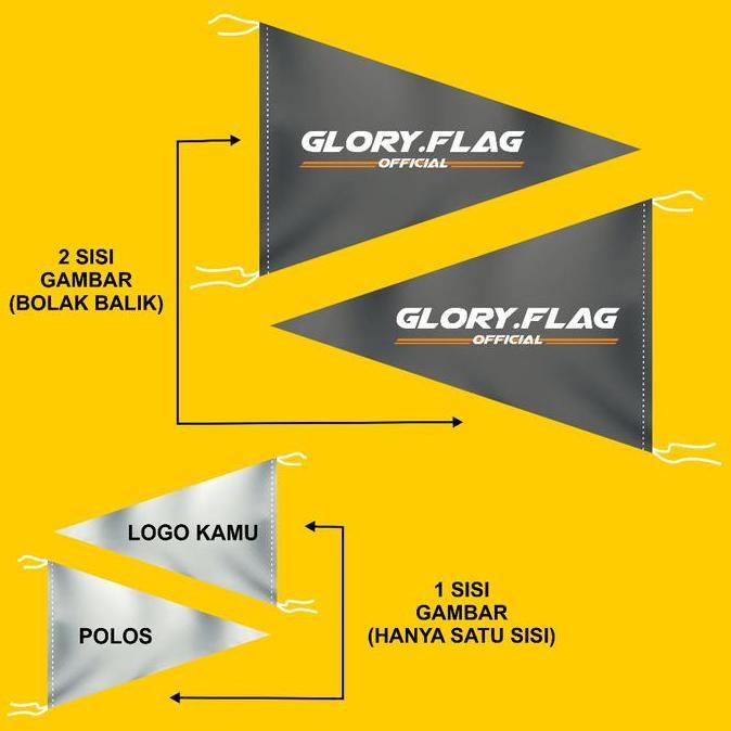 Custom Bendera Segitiga  Bendera Tour Guide Travel  Bendera Motor Mobil