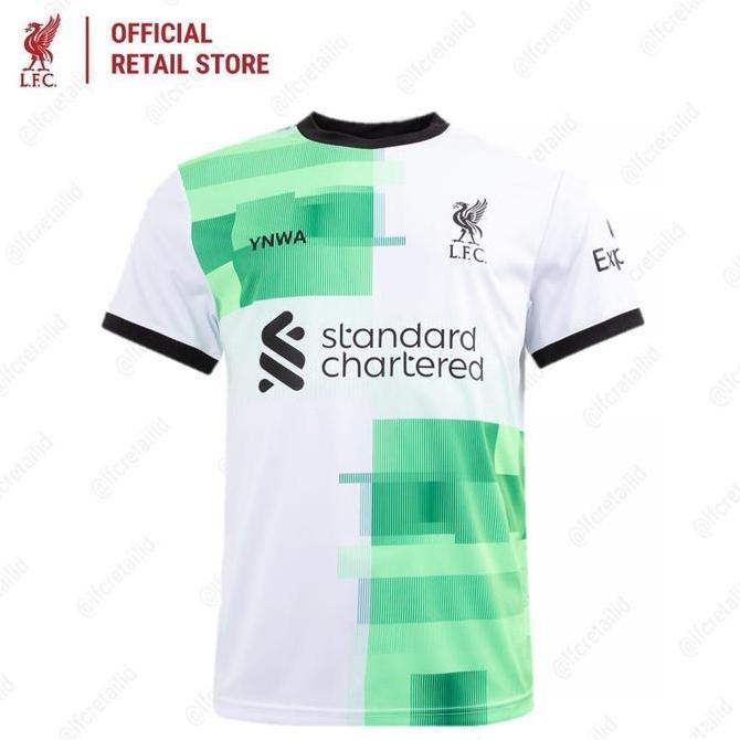 [Men Away] Liverpool FC 23/24 Supporter Jersey Away Men White - Official LFC Jersey Original Pria Pu