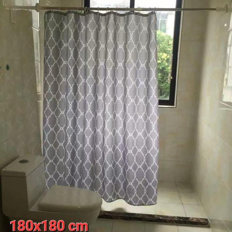 Shower Curtain Tekstil 180 180 cm/ Tirai Kamar Mandi Tebal Waterproof Kamar mandi