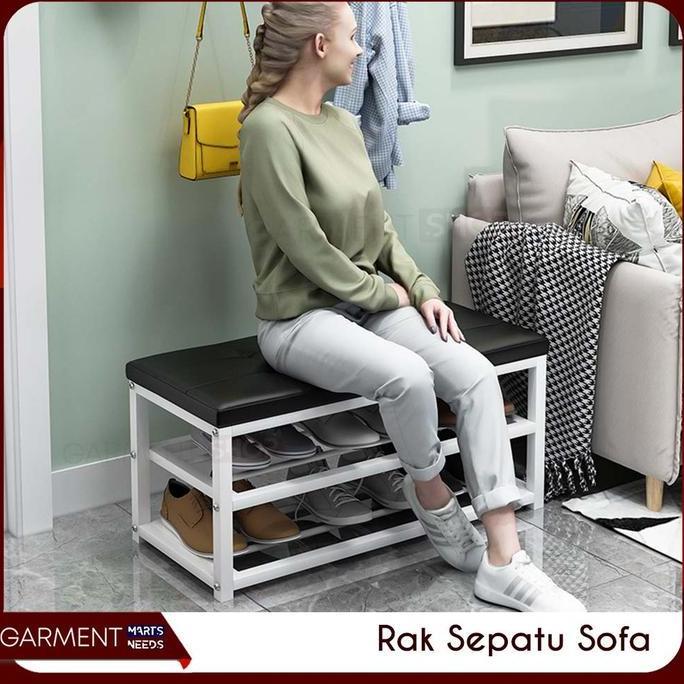 Rak Sepatu Susun Besi Bench Tempat Duduk Kokoh Berkualitas