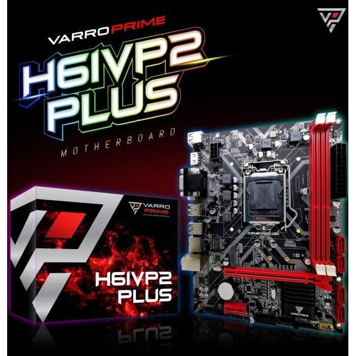 TERMURAH - MAINBOARD /MOTHERBOARD GAMING VARRO H61 VP2 PLUS SOCKET 1155 DDR3 NVME