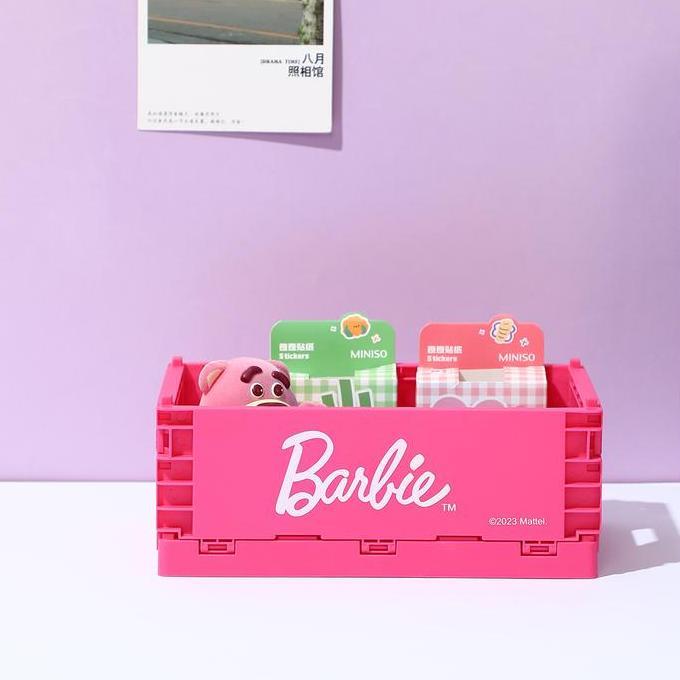 Miniso Barbie Box Organizer Kotak Penyimpanan Kotak Penyimpanan