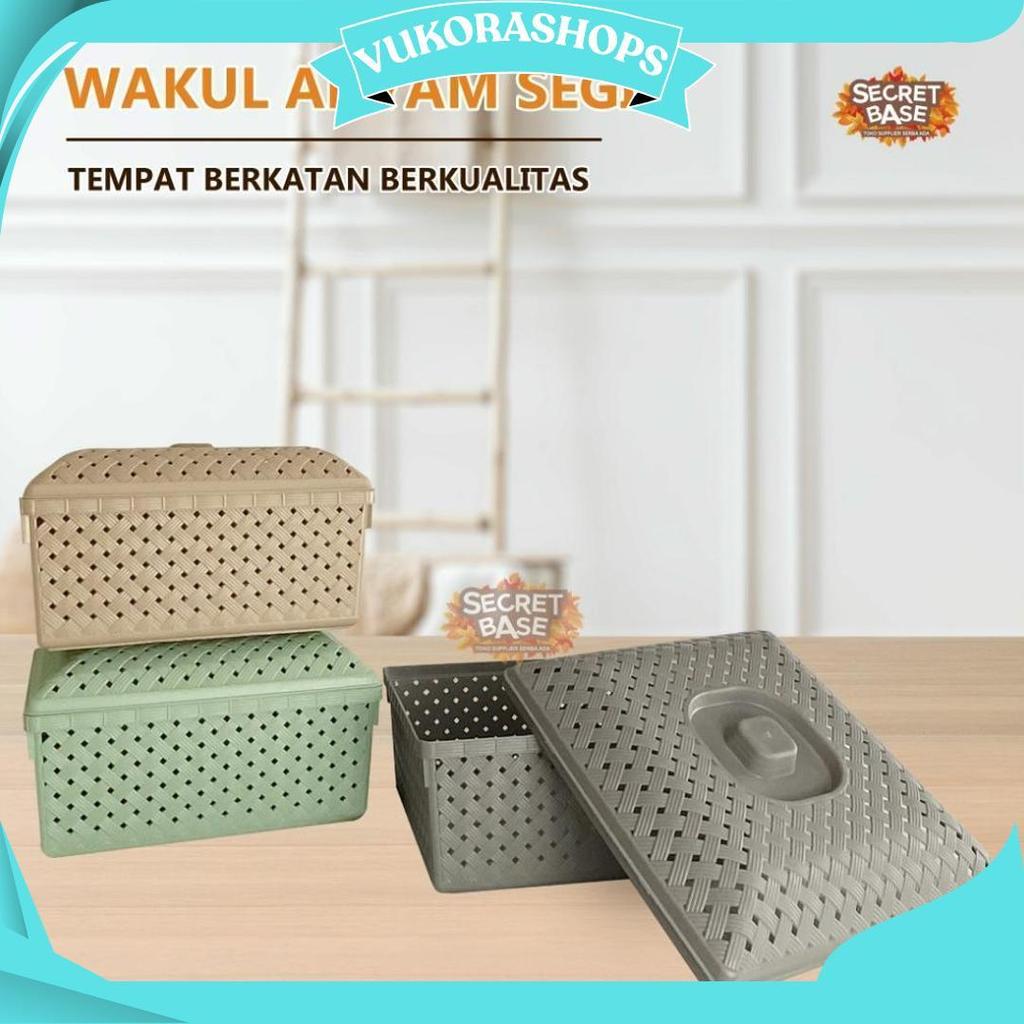 Wakul Anyam Segi - Besek Nasi Berkat Jaman Now / Keranjang Nasi Hajatan / Tempat Berkatan Unik Sale